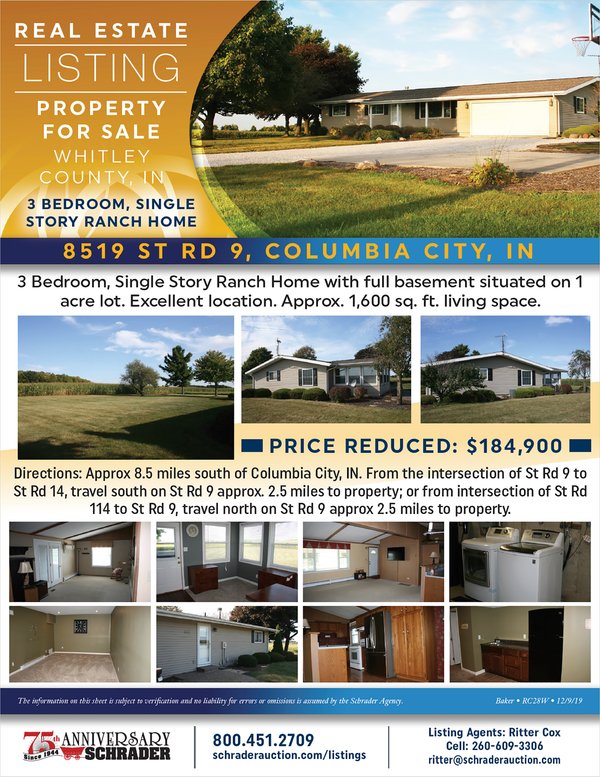 Listing brochure cover - 3 BEDROOM SINGLE STORY RANCH HOME